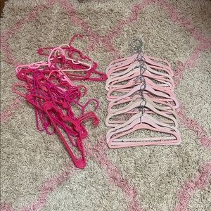 Set of Pink Clothing Hangers - Hot Pink & Blush Pink